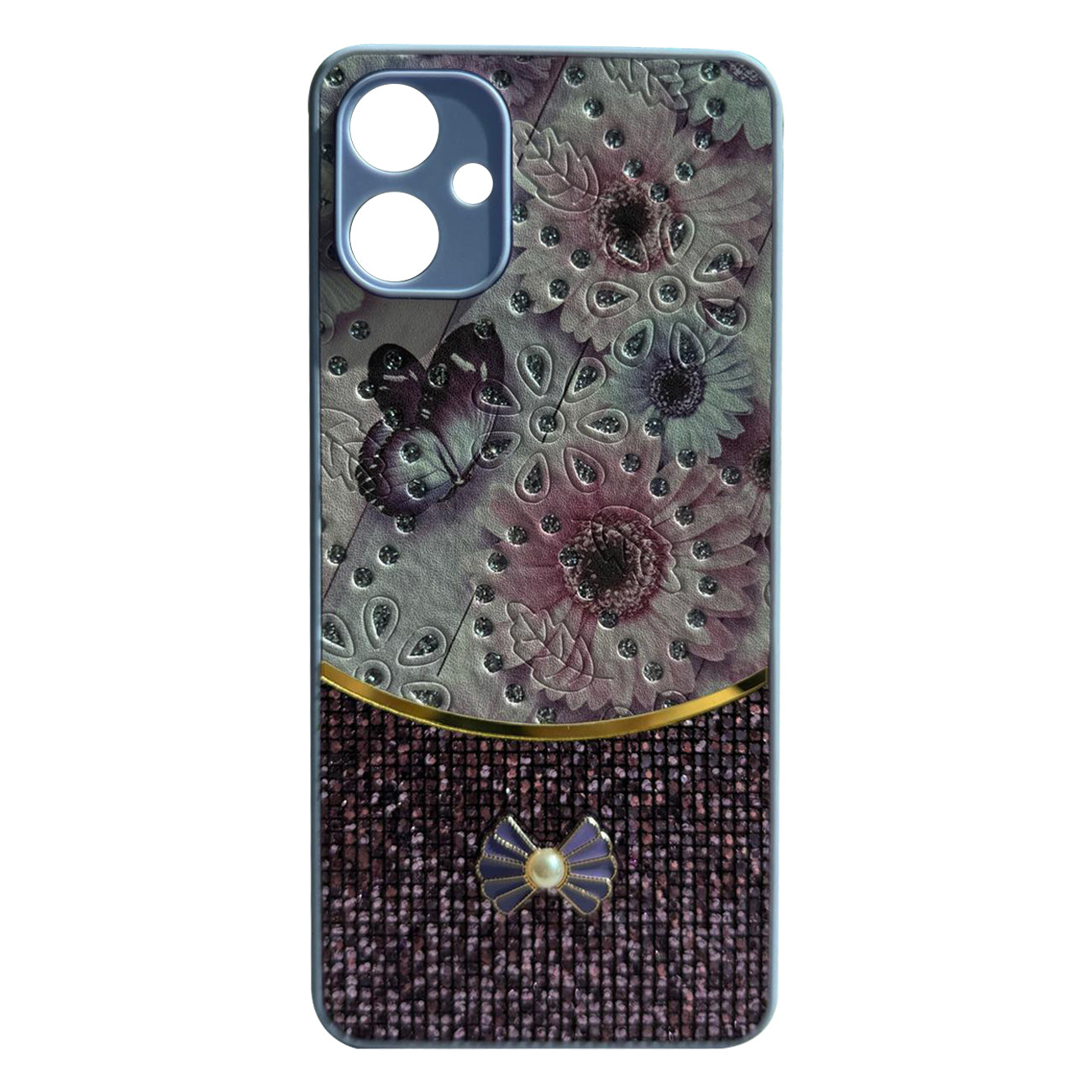 Sparkle Glitter Bling Phone Case in Purple With Colorful Cover For Galaxy A06